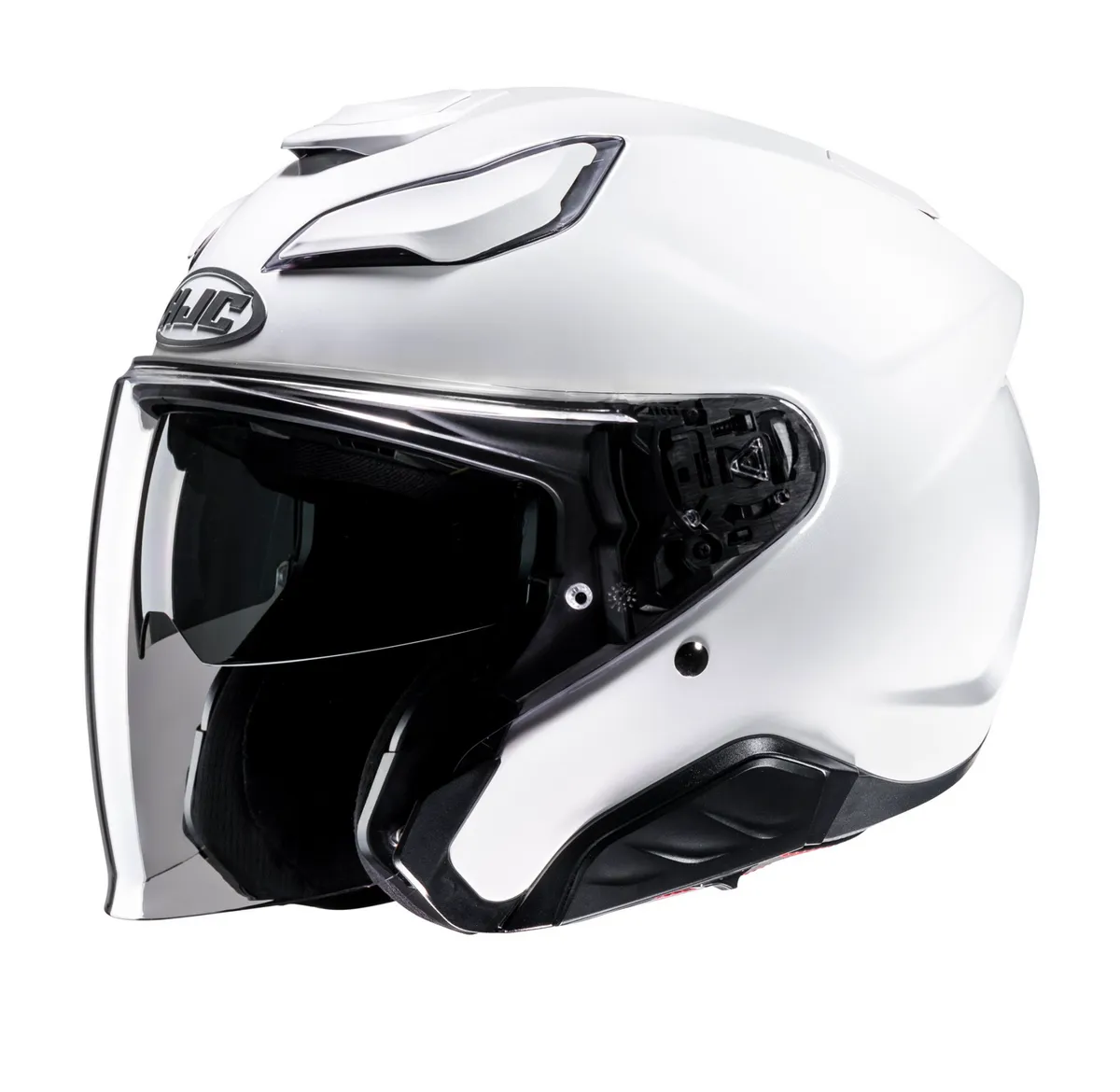 HJC F31 PEARL WHITE Twin Visor Open Face Helmet