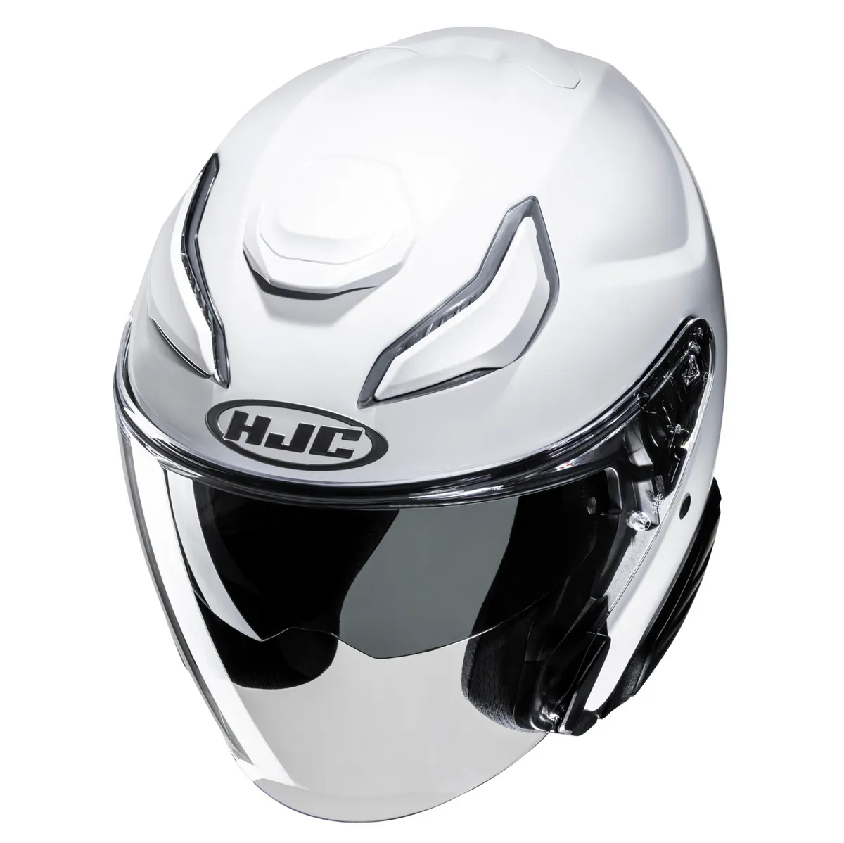 HJC F31 PEARL WHITE Twin Visor Open Face Helmet