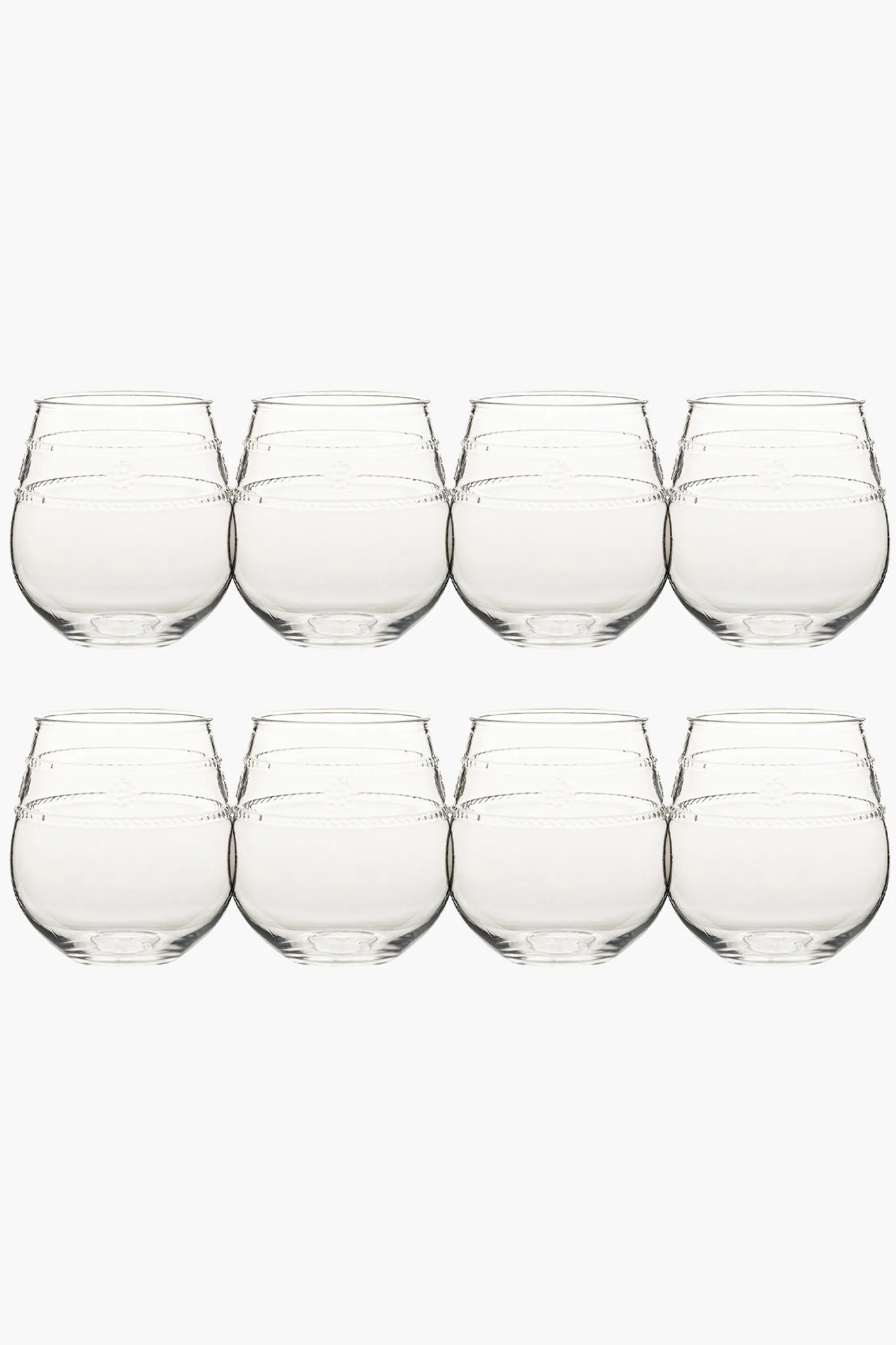 Isabella Acrylic Stemless Wine Glass Set Of 8