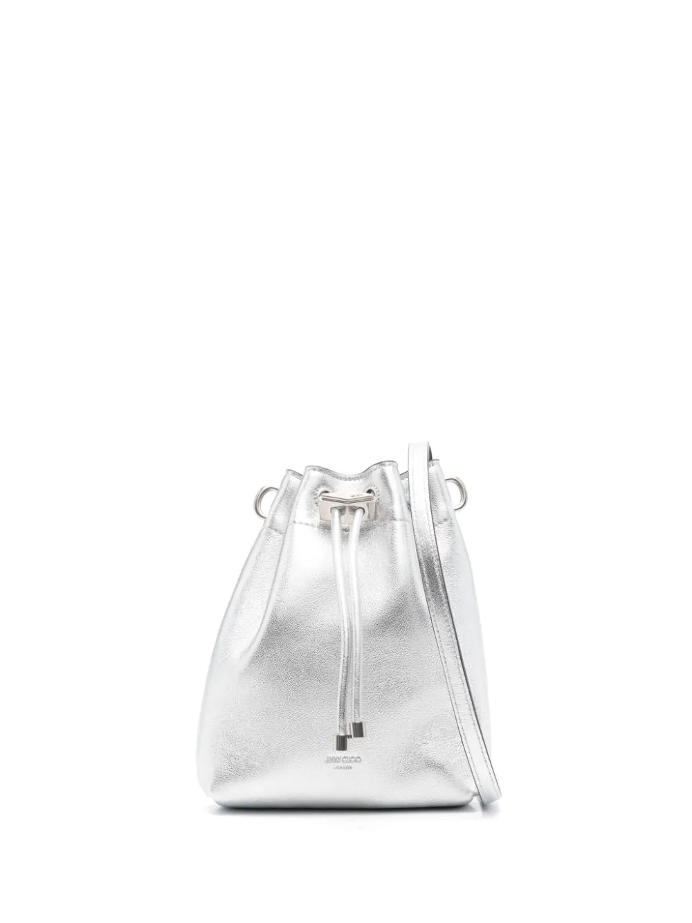 Jimmy Choo    Jimmy Choo Bon Bon Metallic Leather Mini Bucket Bag