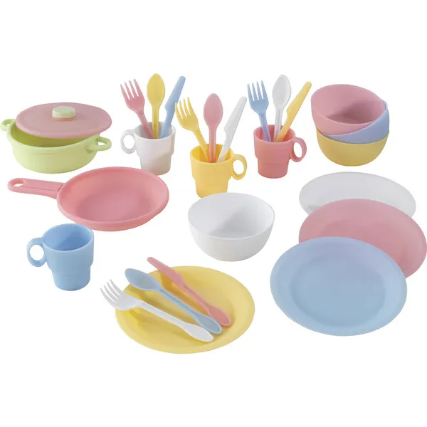 KidKraft 27Pc Cookware Set, Pastel