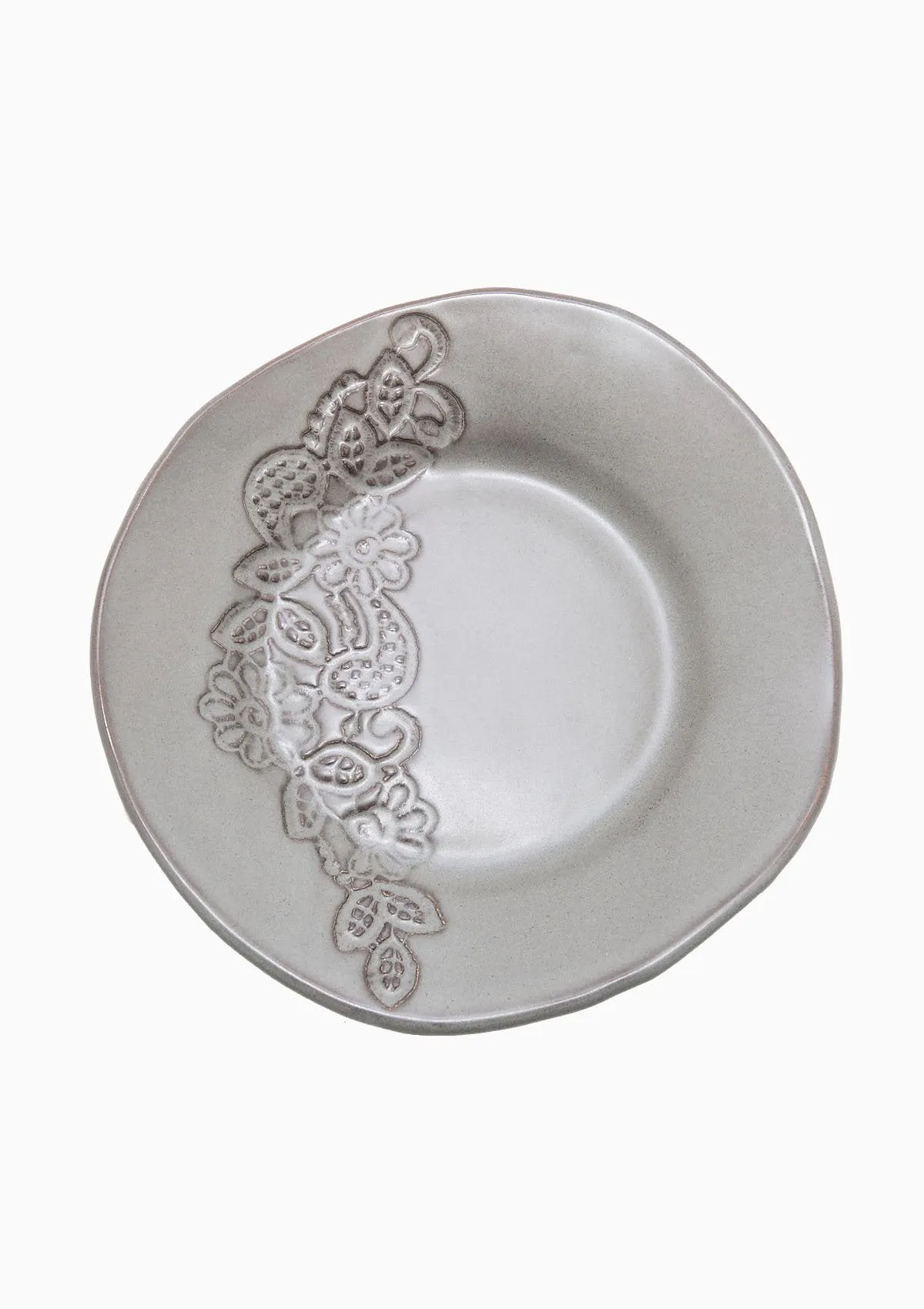 Lace Salad Plate | Gunmetal