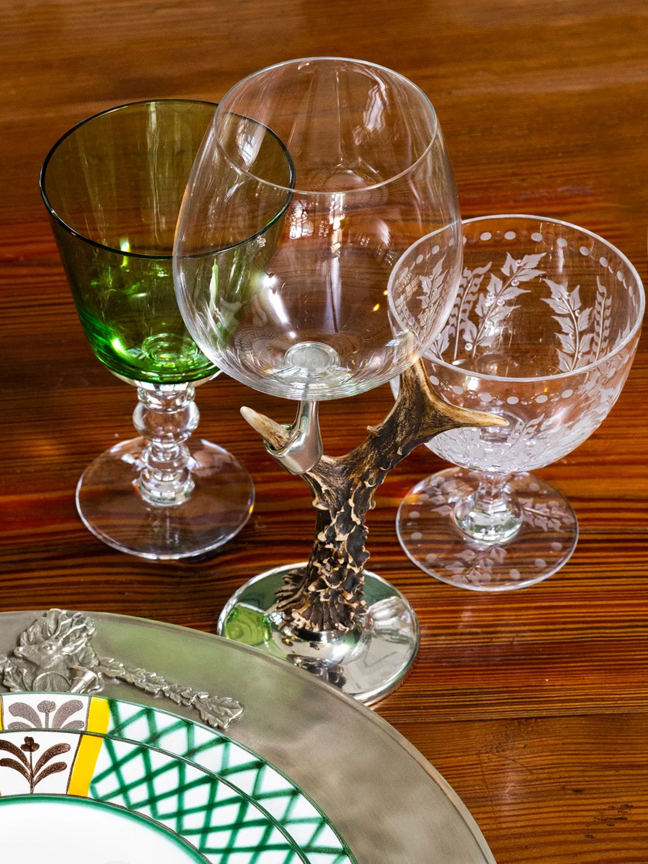 Large Fern Wine Glass