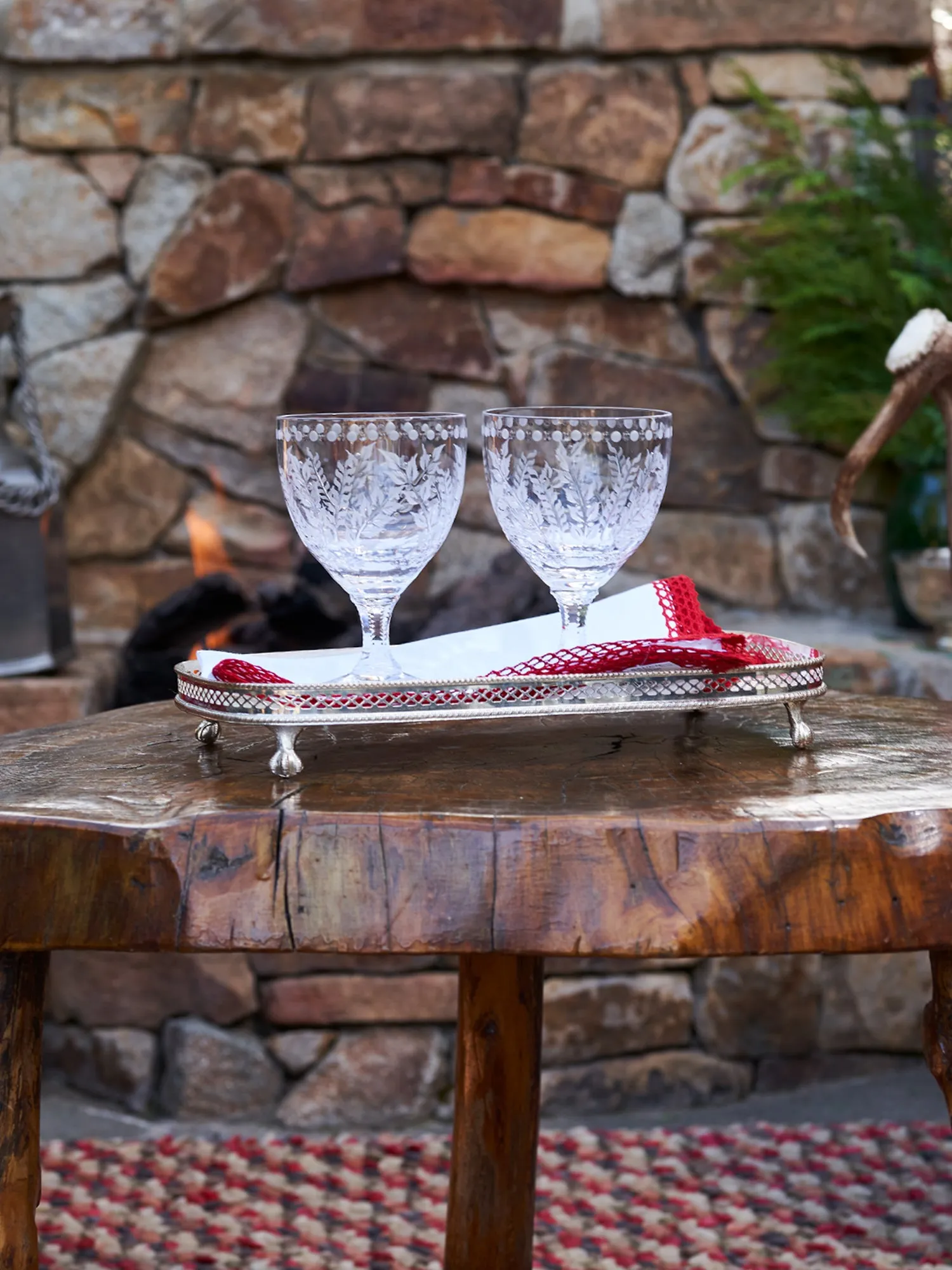 Large Fern Wine Glass