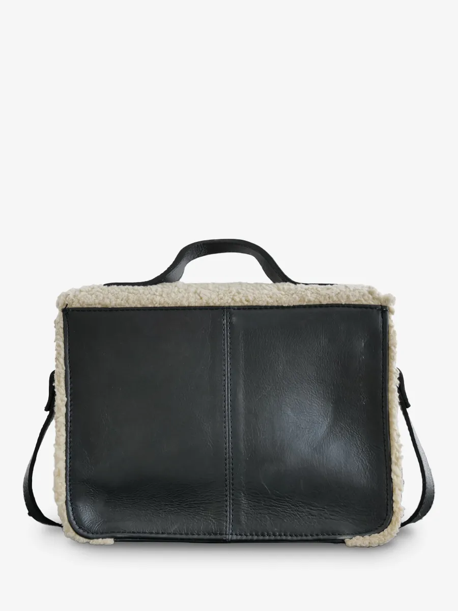 leather hand bag for woman Multicoloured,Black - Mademoiselle George Himalaya Oily Black | PAUL MARIUS