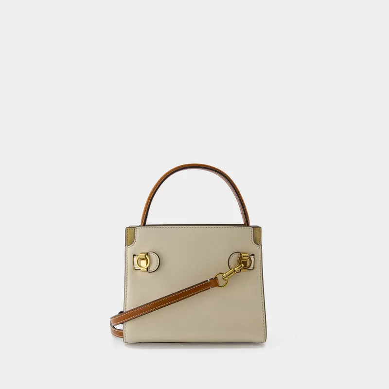 Lee Radziwill Petite Double Bag - Tory Burch - Leather - Cream