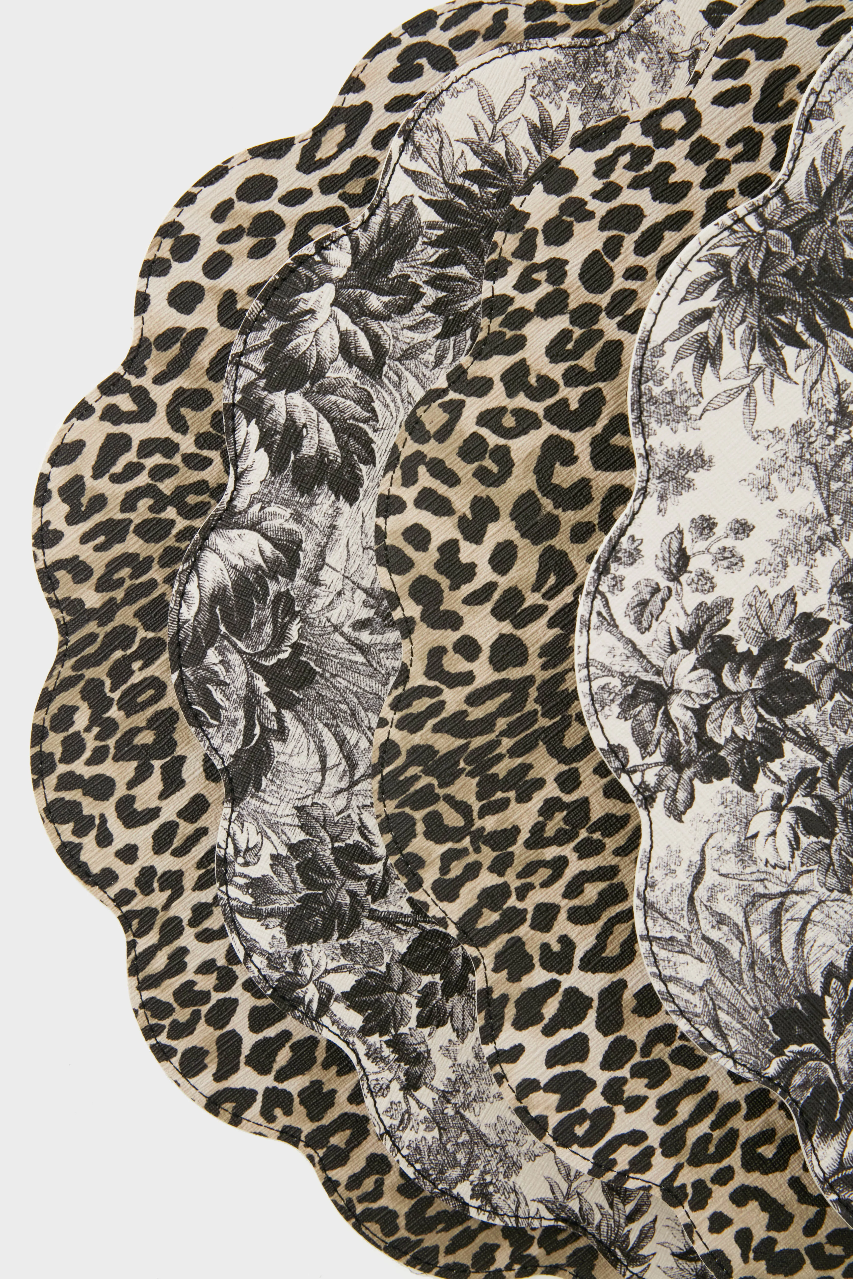 Leopard Toile Reversible Wipeable Placemats Set of 4