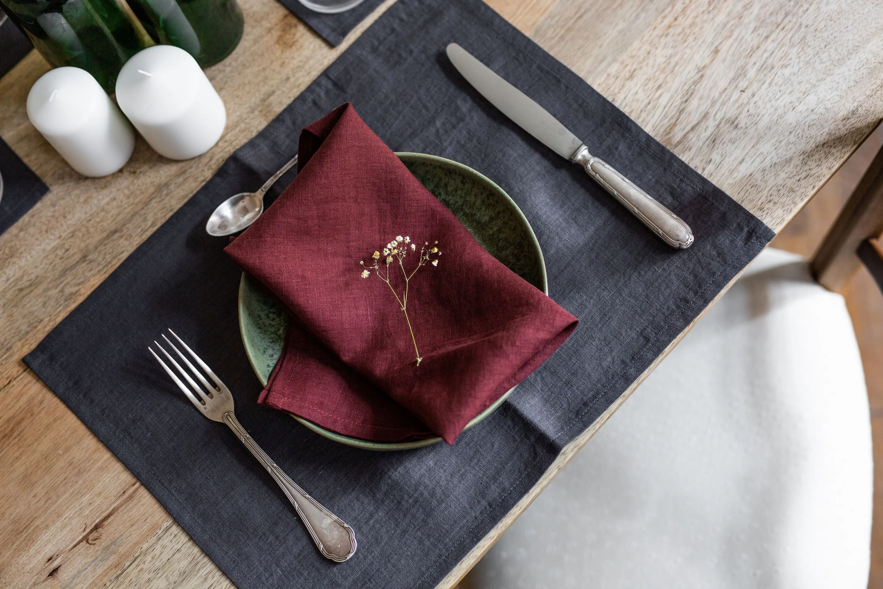 Linen placemats set of 2