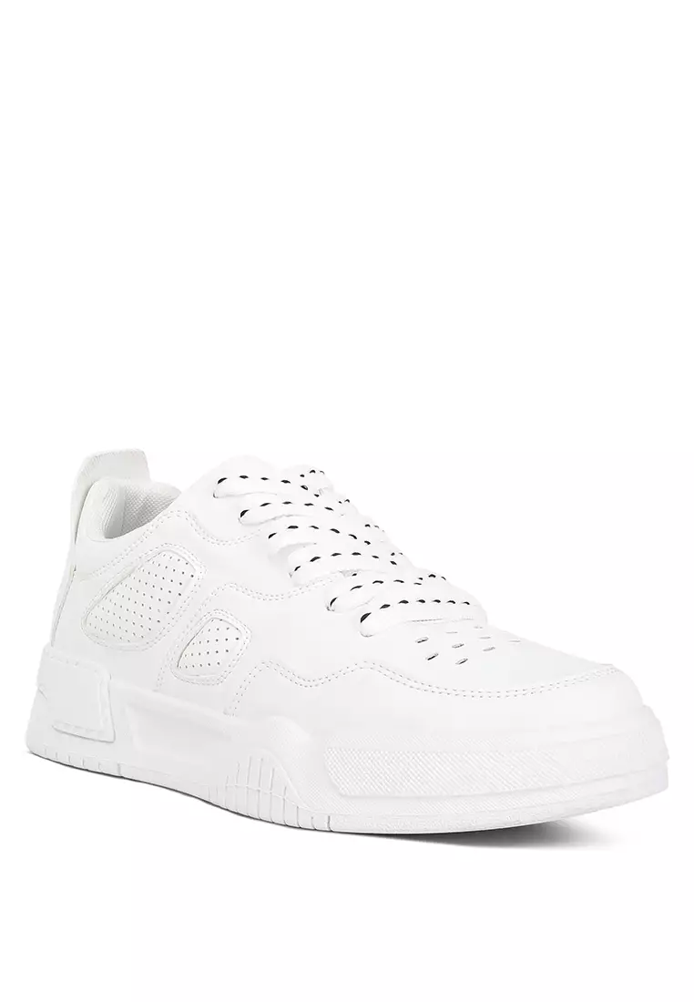 London Rag White Panelling Flatform Sneakers