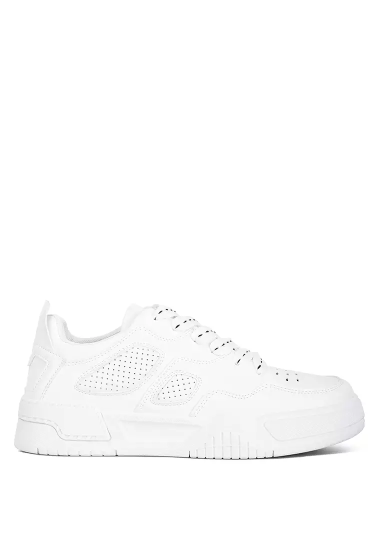 London Rag White Panelling Flatform Sneakers