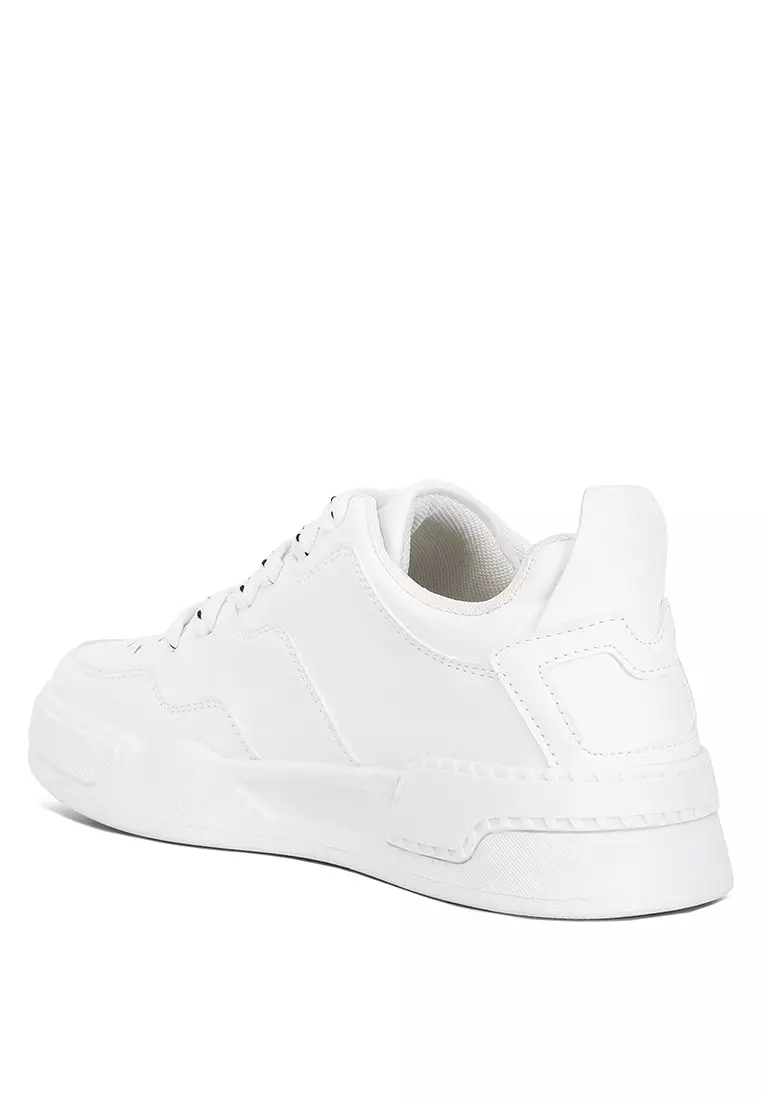 London Rag White Panelling Flatform Sneakers