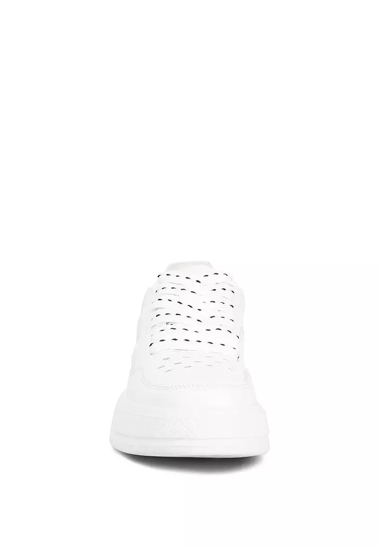 London Rag White Panelling Flatform Sneakers