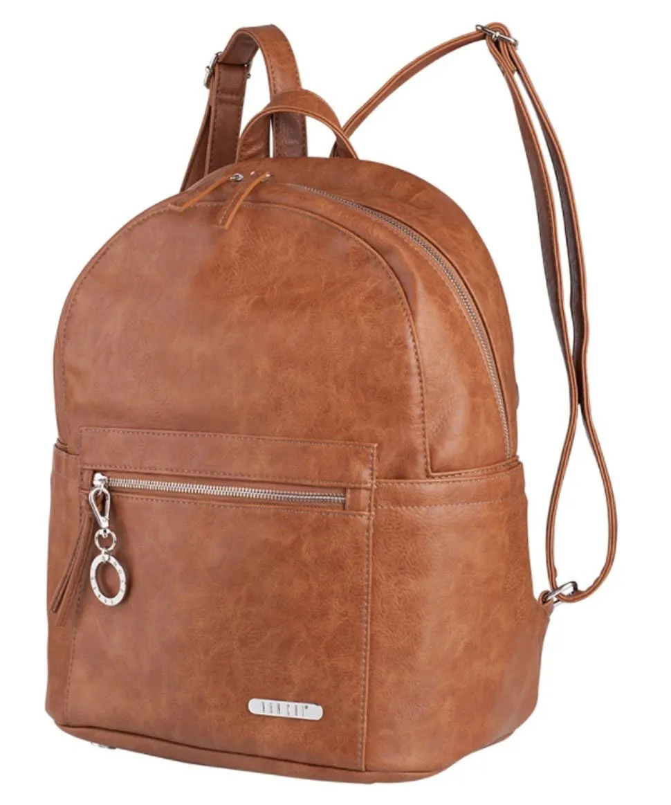 Manhattan Backpack by Vanchi in Tan