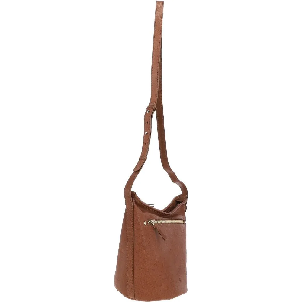 Medium Leather Cross Body Bag Nut - 62880