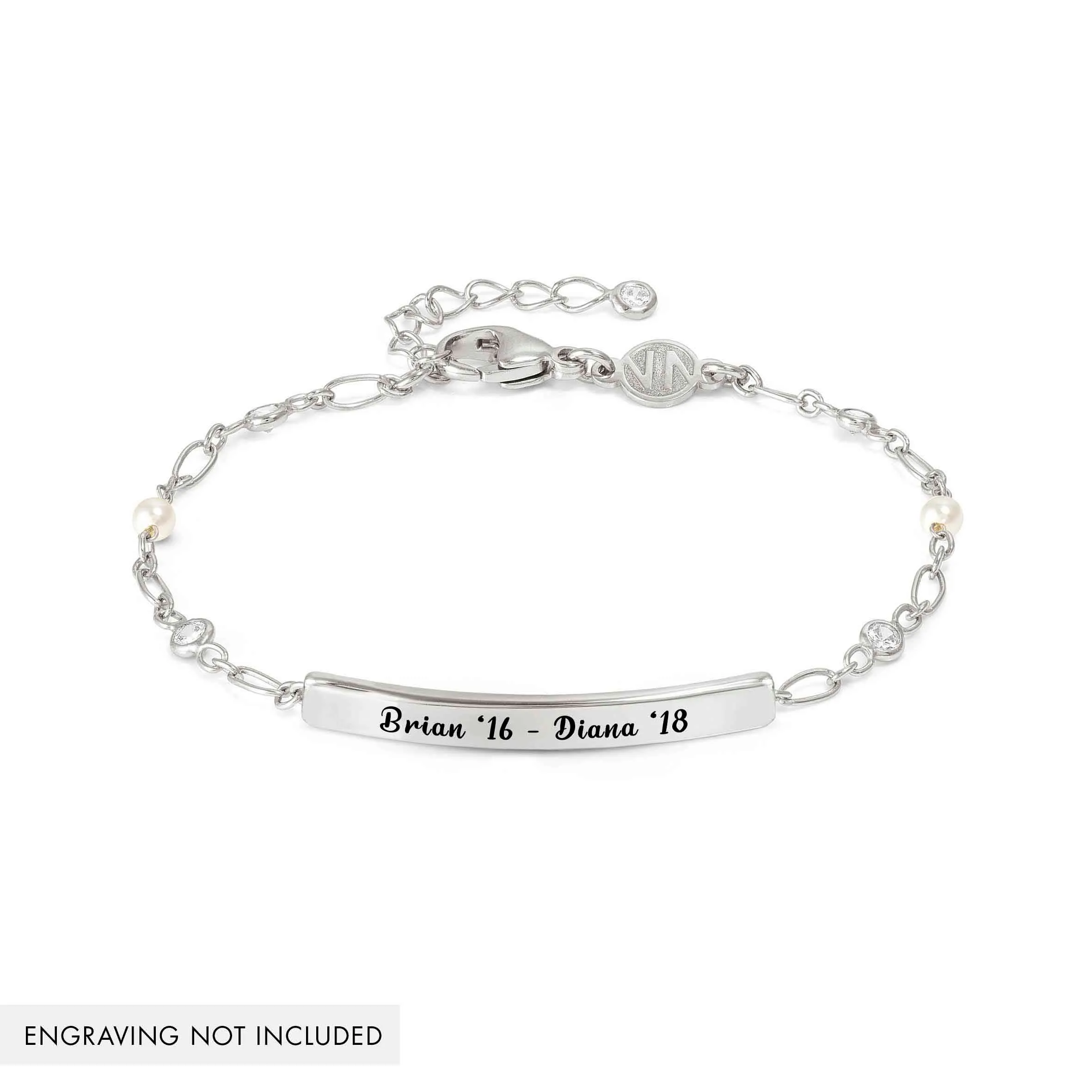 MESSAGGI D’AMORE bracelet, Plate, Round CZ