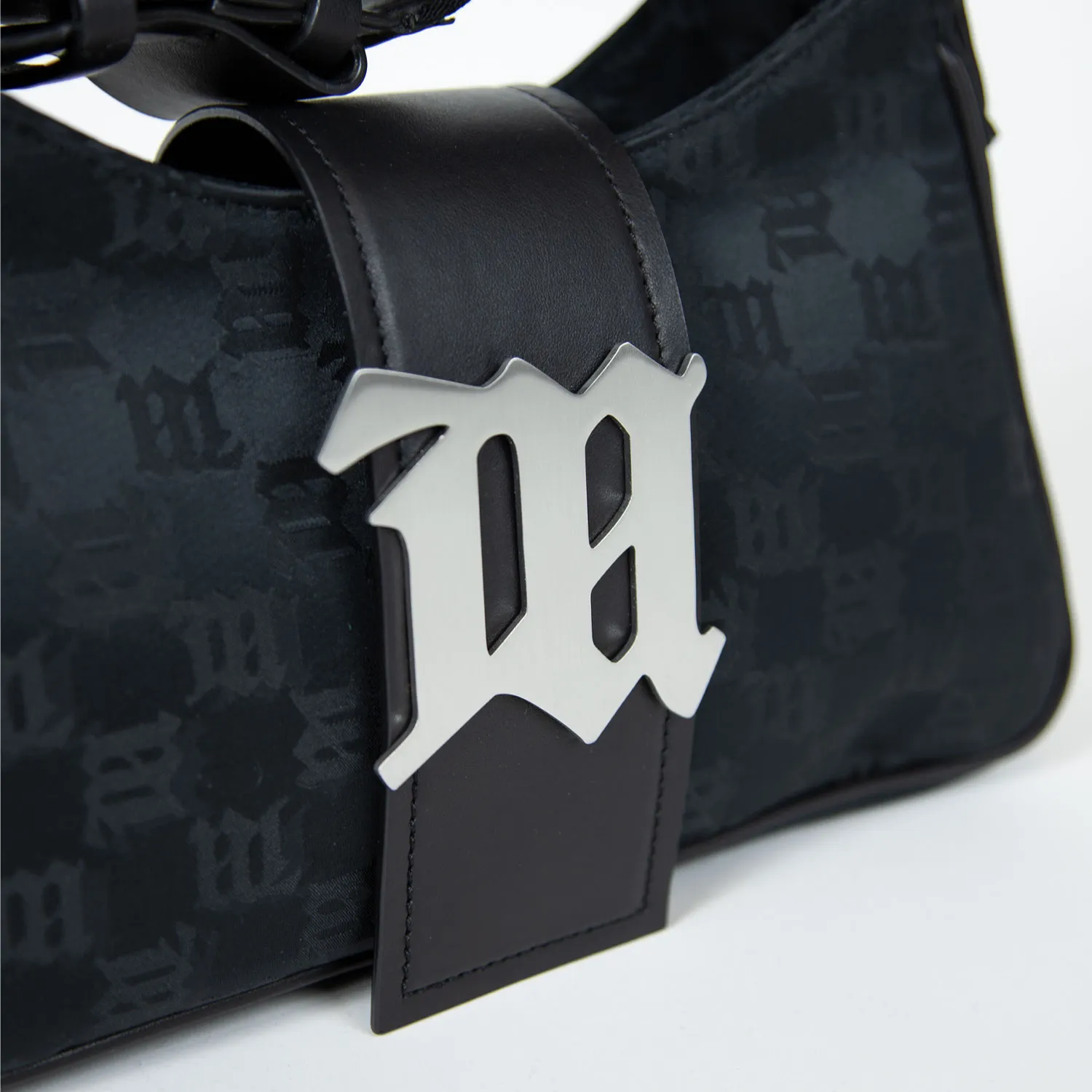 MISBHV MONOGRAM SHOULDER BAG MEDIUM, Black 