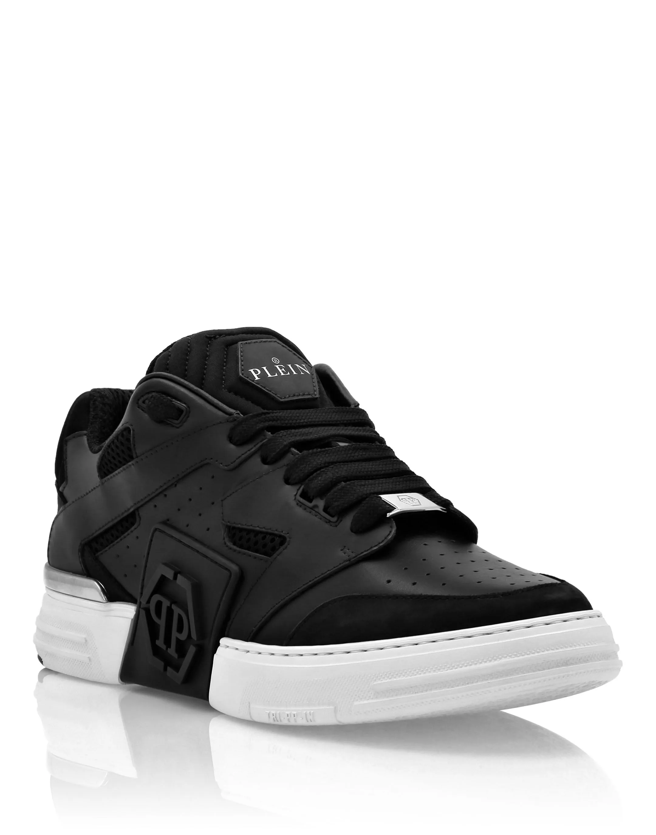 Mix Leather Lo-Top Sneakers