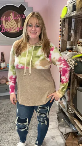 Mocha Tie Dye Hoodie