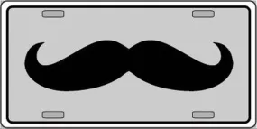 Mustache License Plate Car Tag