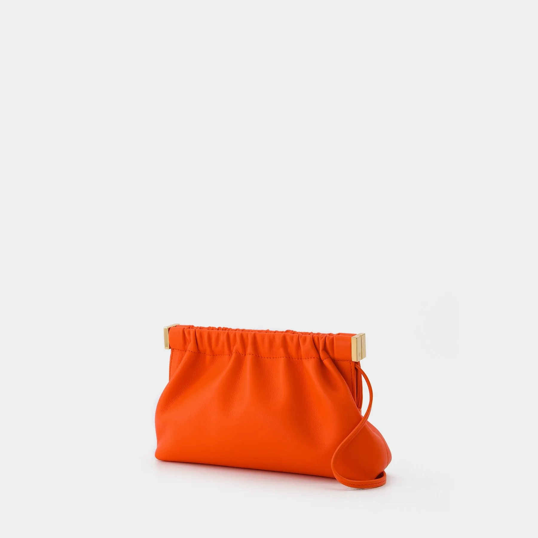 Nanushka  The Bar Mini Should Bag in Orange Vegan Leather