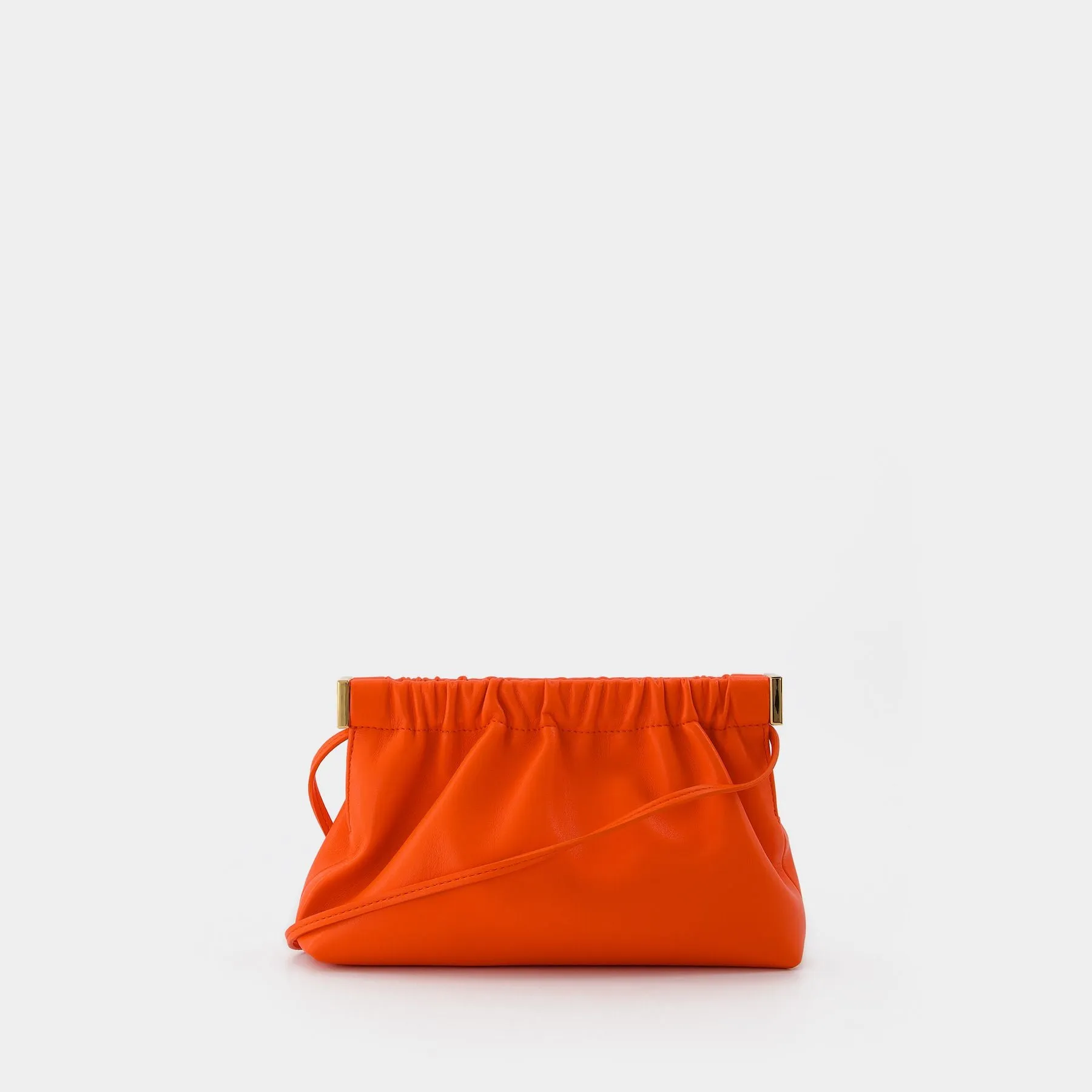 Nanushka  The Bar Mini Should Bag in Orange Vegan Leather