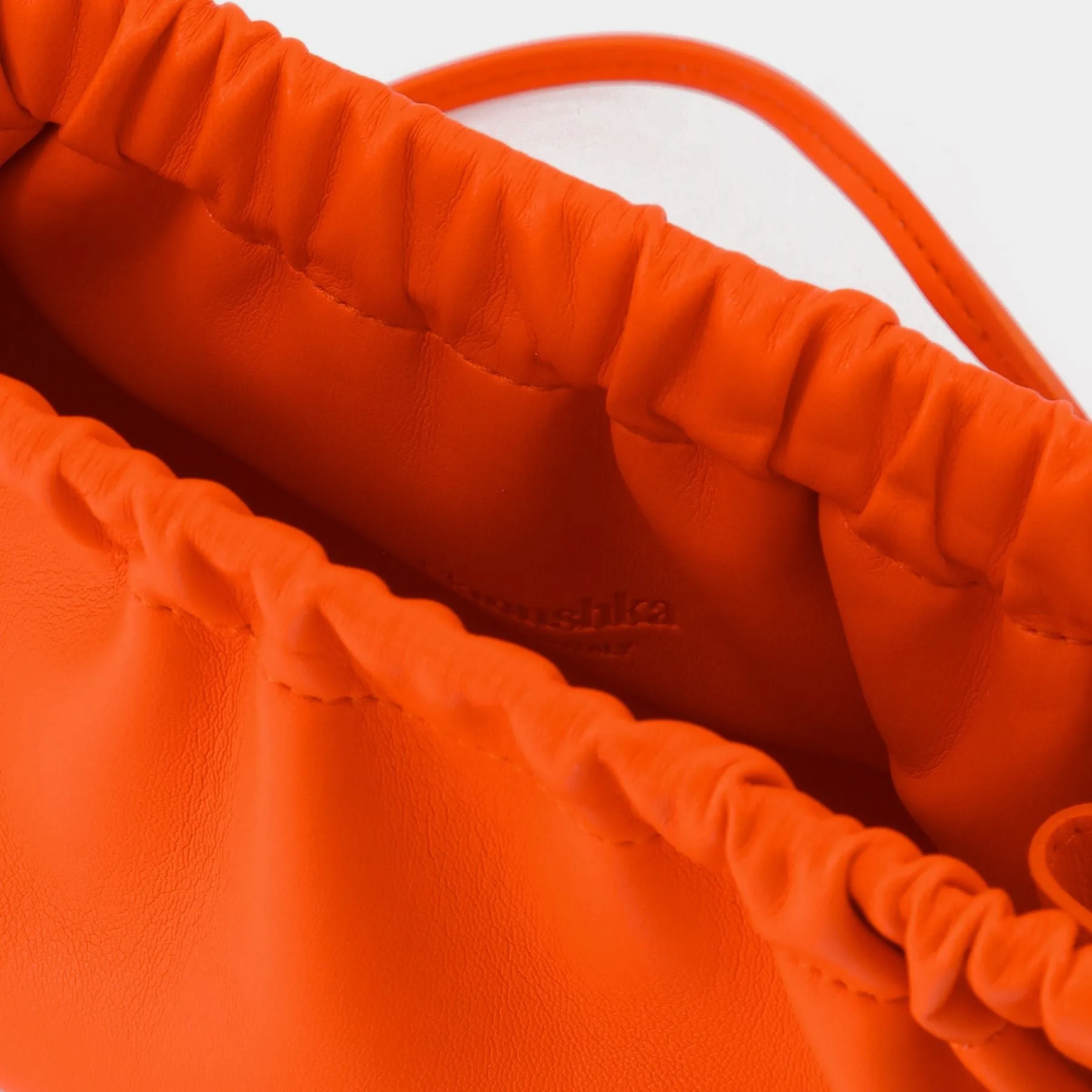 Nanushka  The Bar Mini Should Bag in Orange Vegan Leather