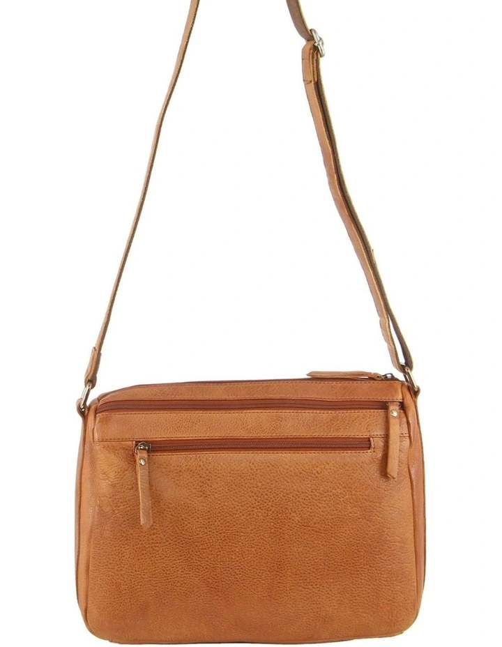 Nappa Leather Cross-Body Bag in Cognac