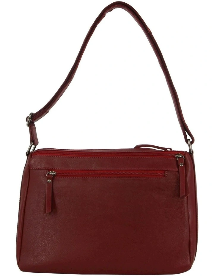 Nappa Leather Cross-Body Bag in Red