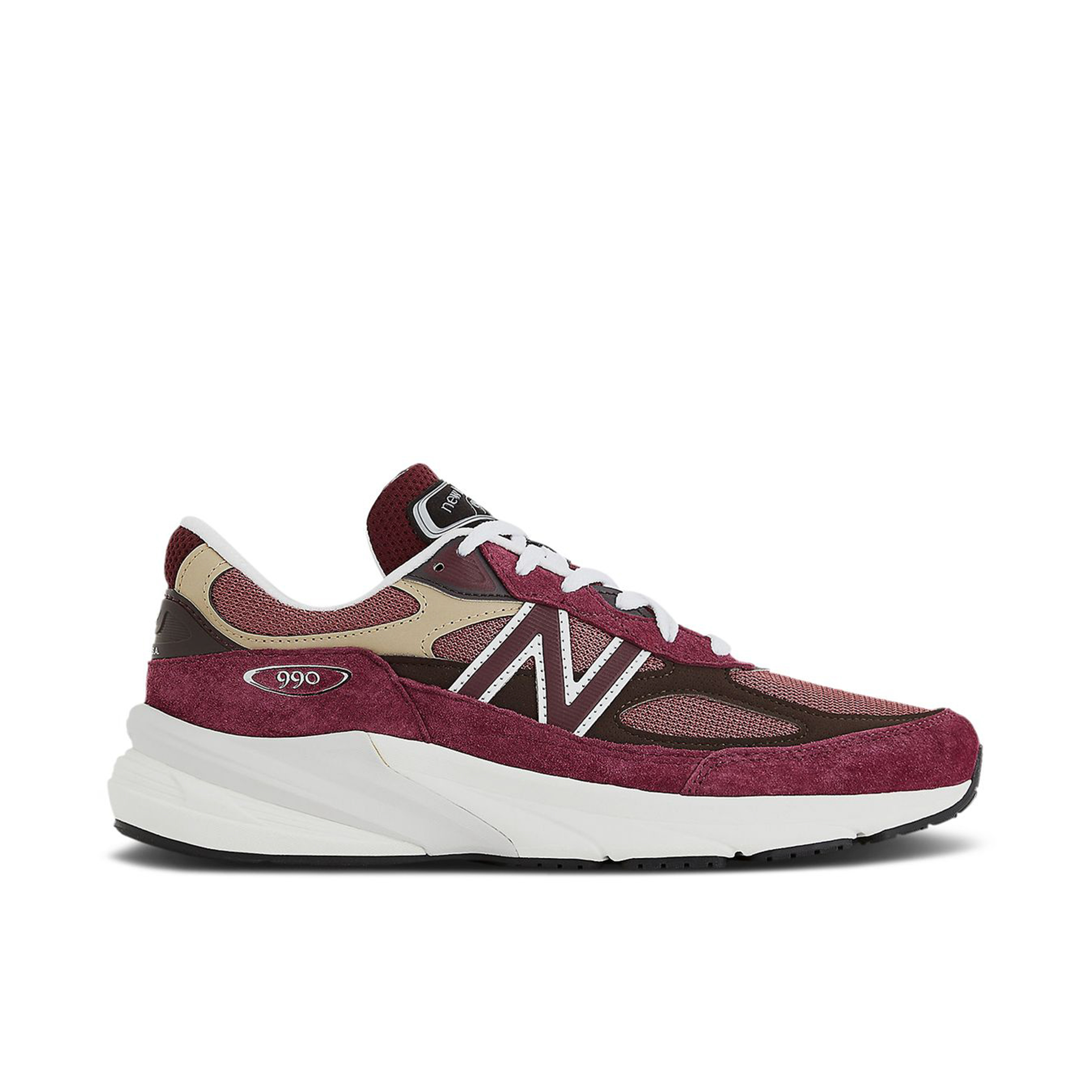 New Balance 990v6 MiUSA Teddy Santis Burgundy Tan | U990BT6 | Laced