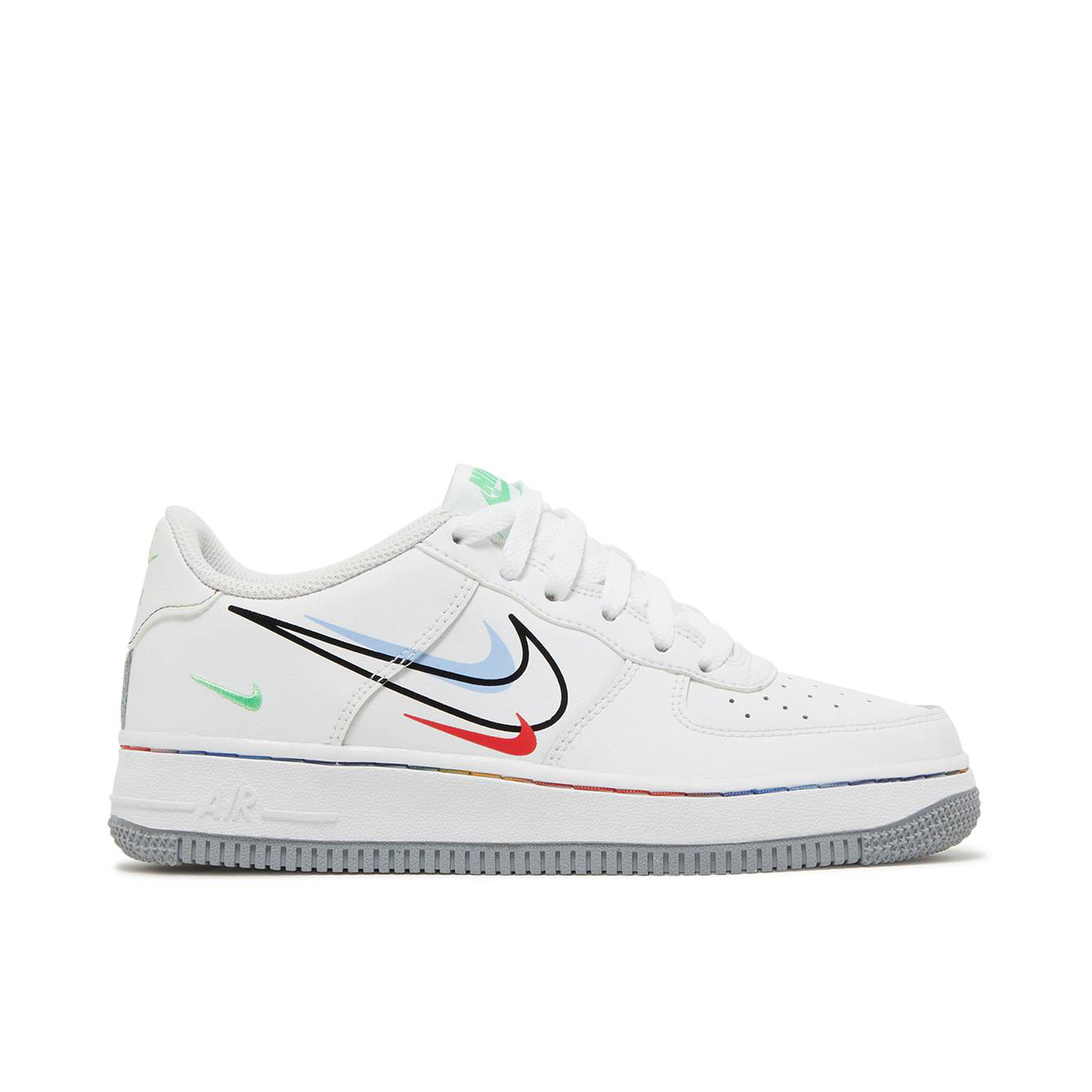 Nike Air Force 1 Low Multi Swoosh White GS | DM9473-100 | Laced