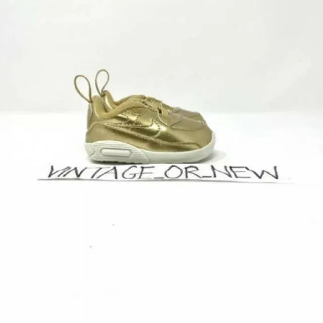 Nike Air Max ‘90 Crib QS Metallic Pack Gold 2020 Toddl...