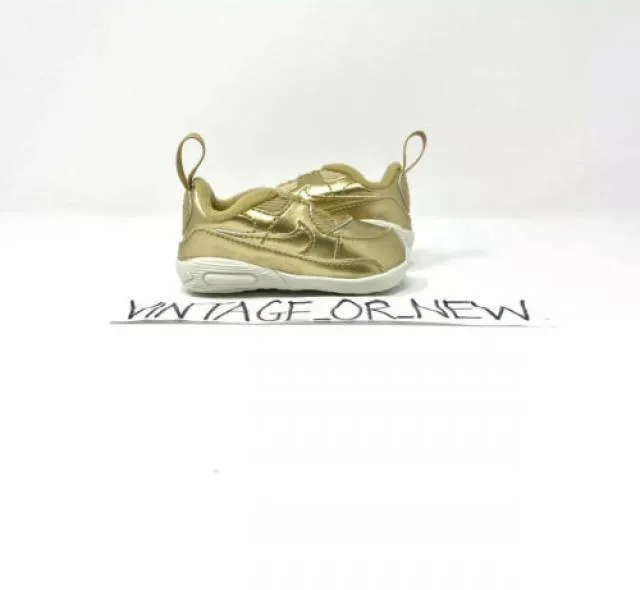 Nike Air Max ‘90 Crib QS Metallic Pack Gold 2020 Toddl...