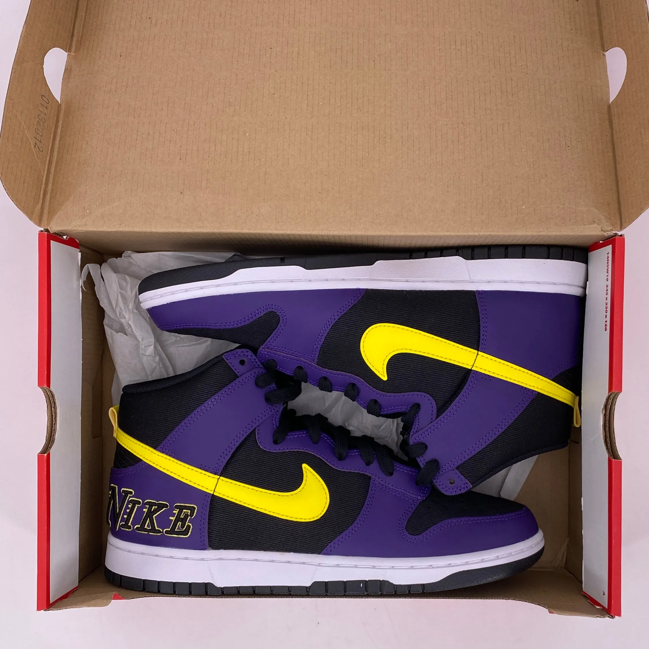 Nike Dunk High PRM Lakers 2021 New Size 10.5