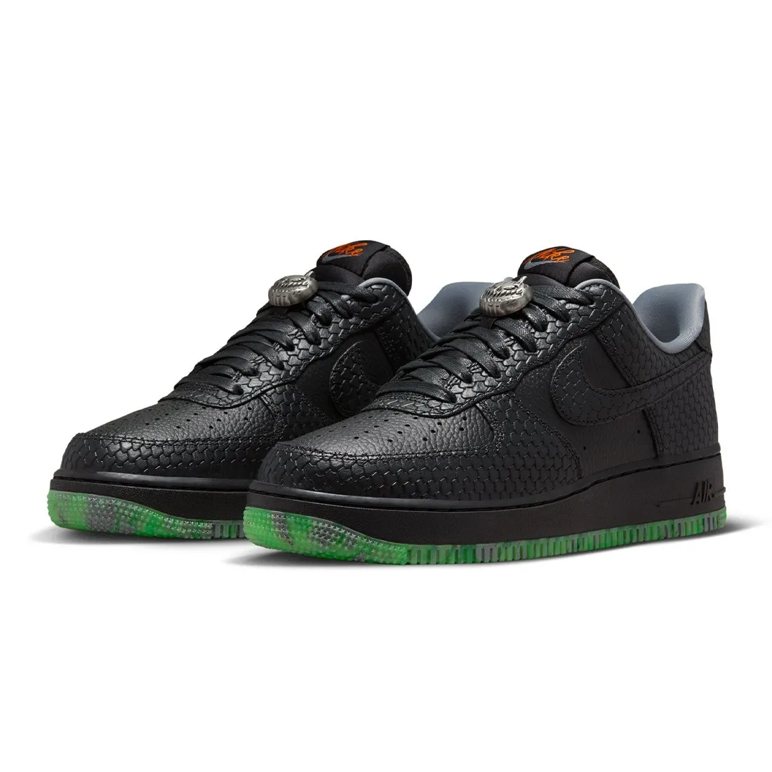 Nike Men Air Force 1 '07 Prm (black / black-smoke grey-campfire orange)