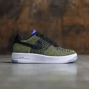 Nike Women Air Force 1 Flyknit Low (black / black-blue tint-game royal)