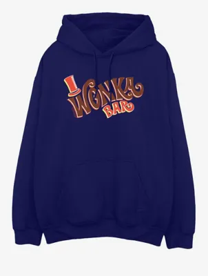 NW2 Willy Wonka Bar Logo Adult Navy Printed Hoodie | Men | George at ASDA