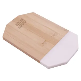 Octagonal Marble & Bamboo Cutting Board, We Marble