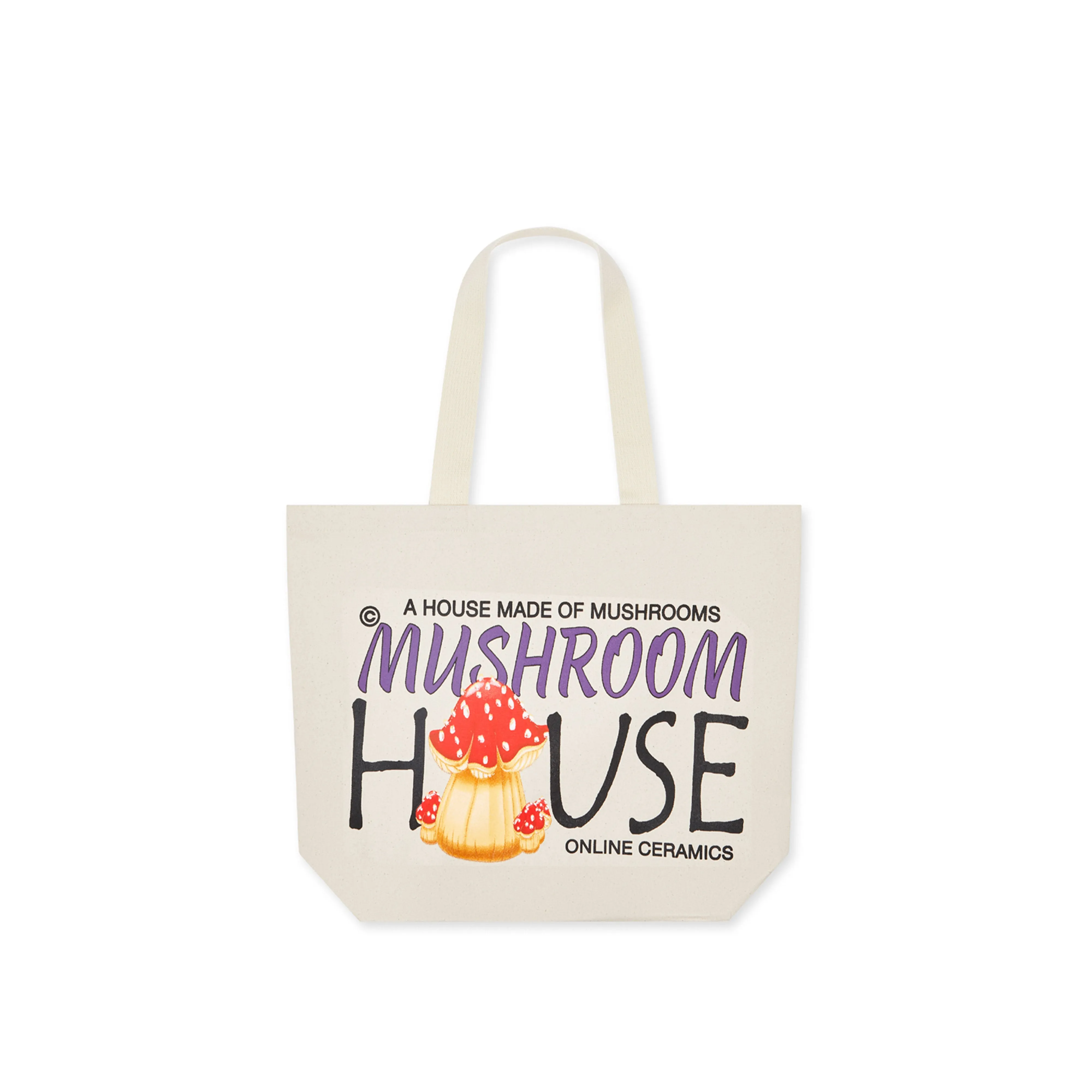 Online Ceramics - A House Made Of Mushrooms Tote - (Natural)