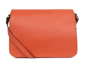 Orange calfskin cross body bag 462965