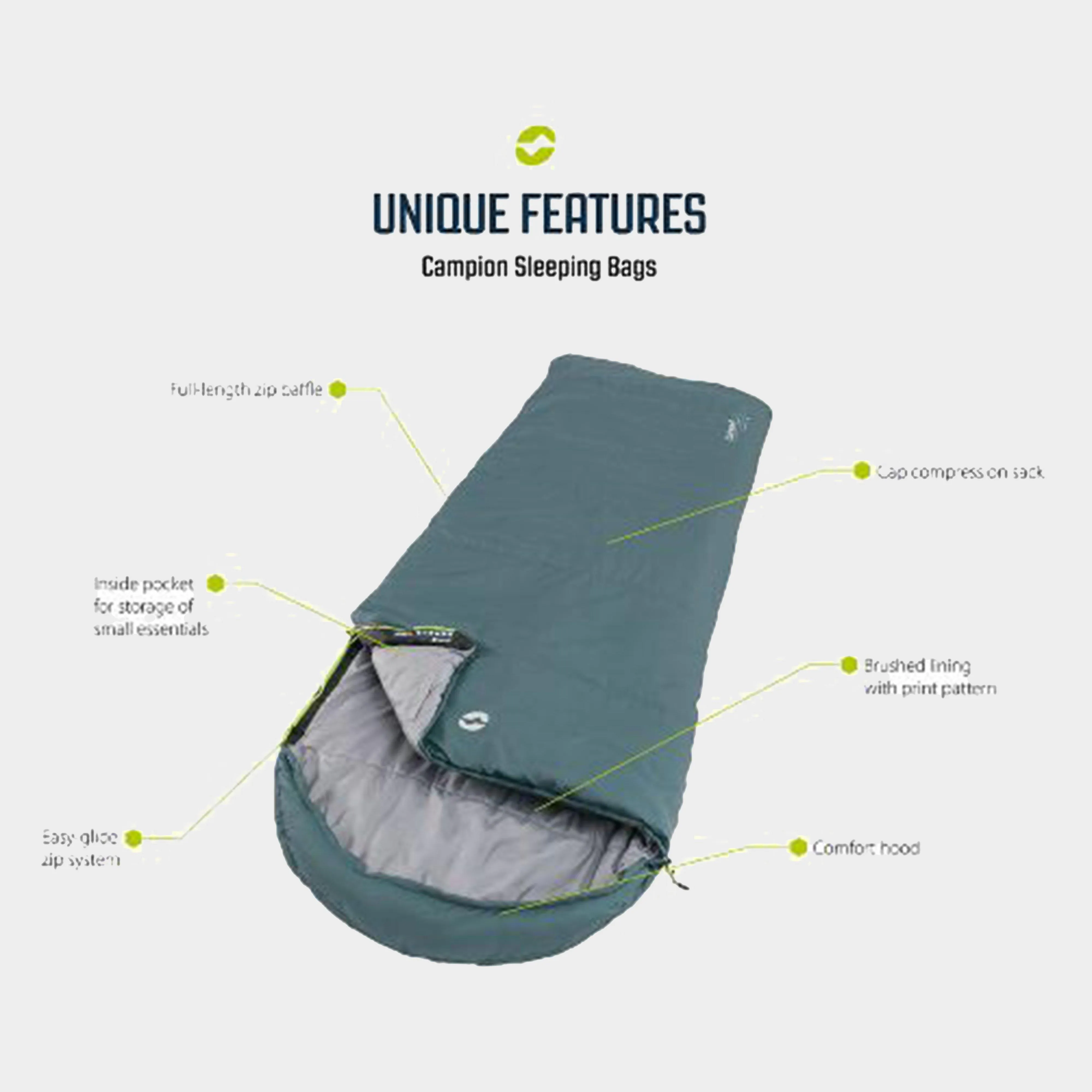 Outwell Campion Lux Single Sleeping Bag | Ultimate Outdoors