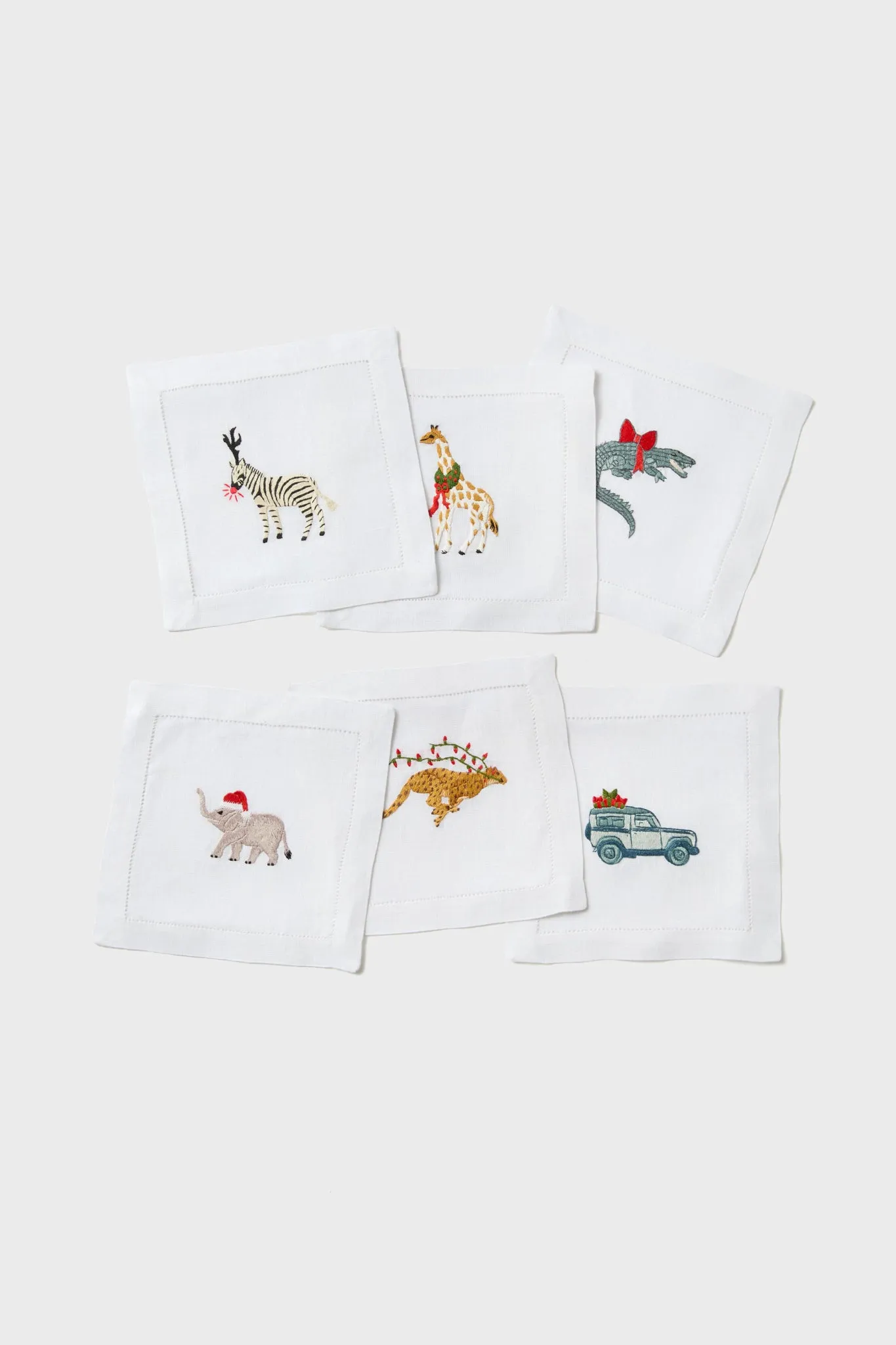 Party Animal Holiday Cocktail Napkins (Set of 6)