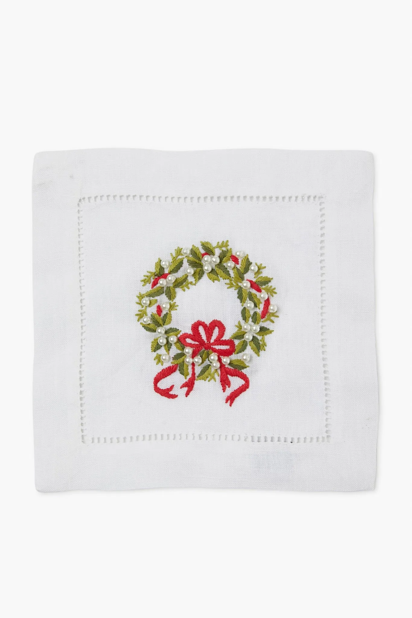 Pearl Wreath Cocktail Napkins