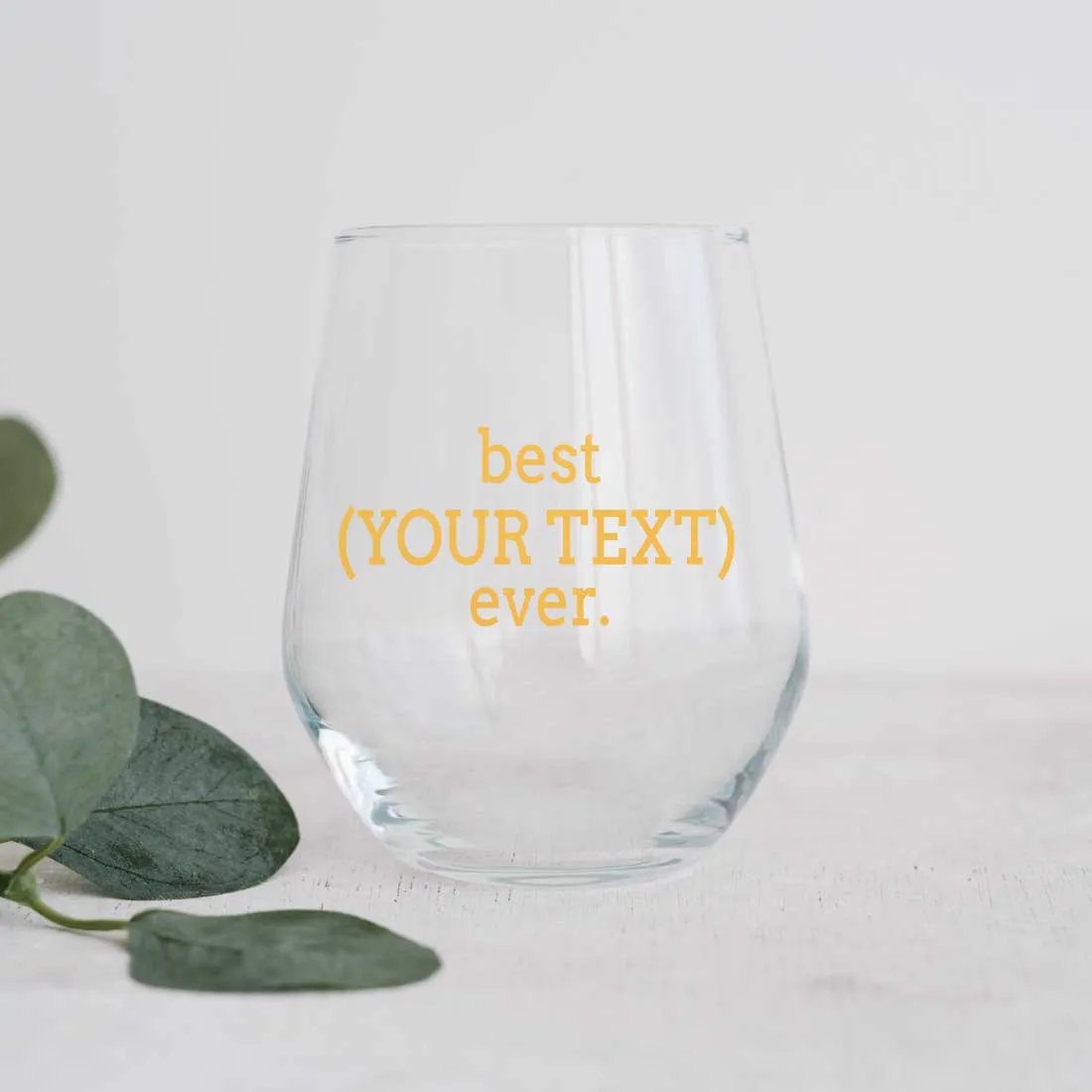 Personalized Stemless Wine Glass For Wines Whiskey Multipurpose Use - Add Your Text