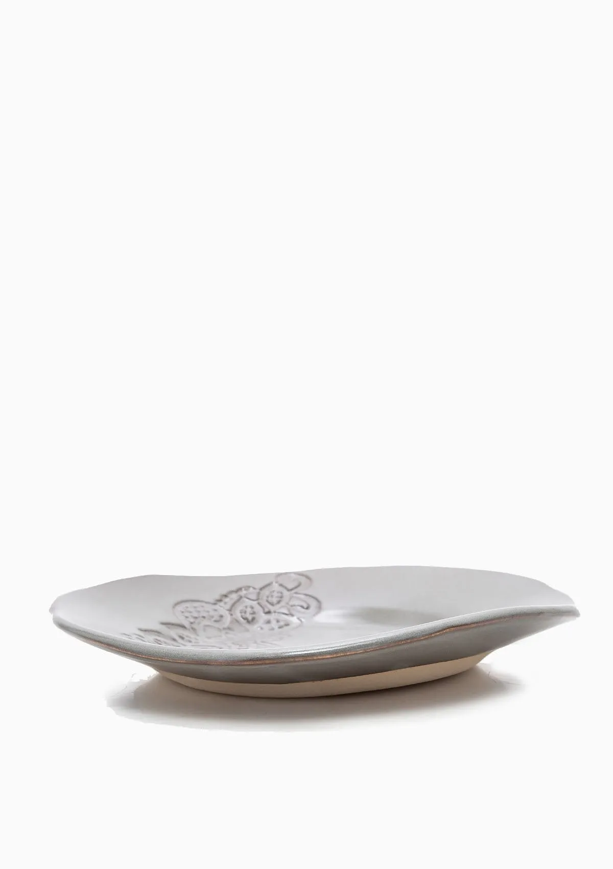 Piatra Lace Salad Plate | Gunmetal