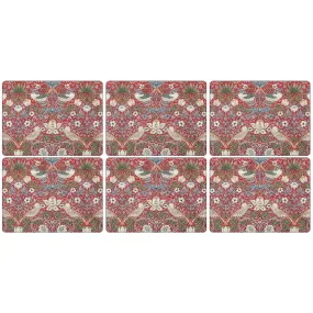 Pimpernel Morris & Co. Red Strawberry Thief Set of 6 Placemats