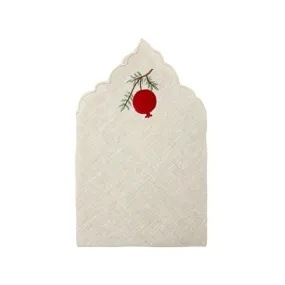 Pomegranate Embroidery Linen Napkins (Set of 2)