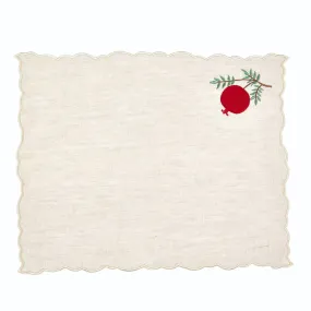 Pomegranate Embroidery Linen Placemats (Set of 2)