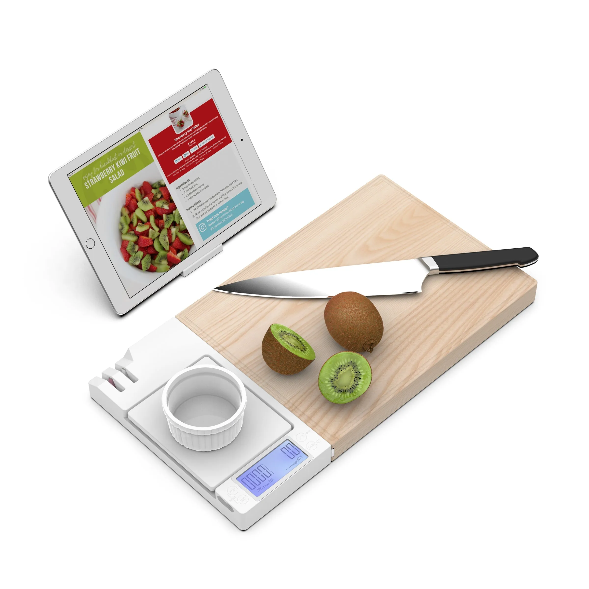 Powerstick Souschef 5-In-1 Cutting Board, Brown