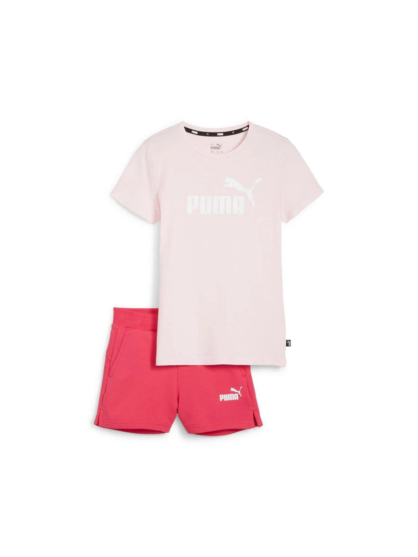 Puma Girls Logo Tee & Shorts Set - Pink