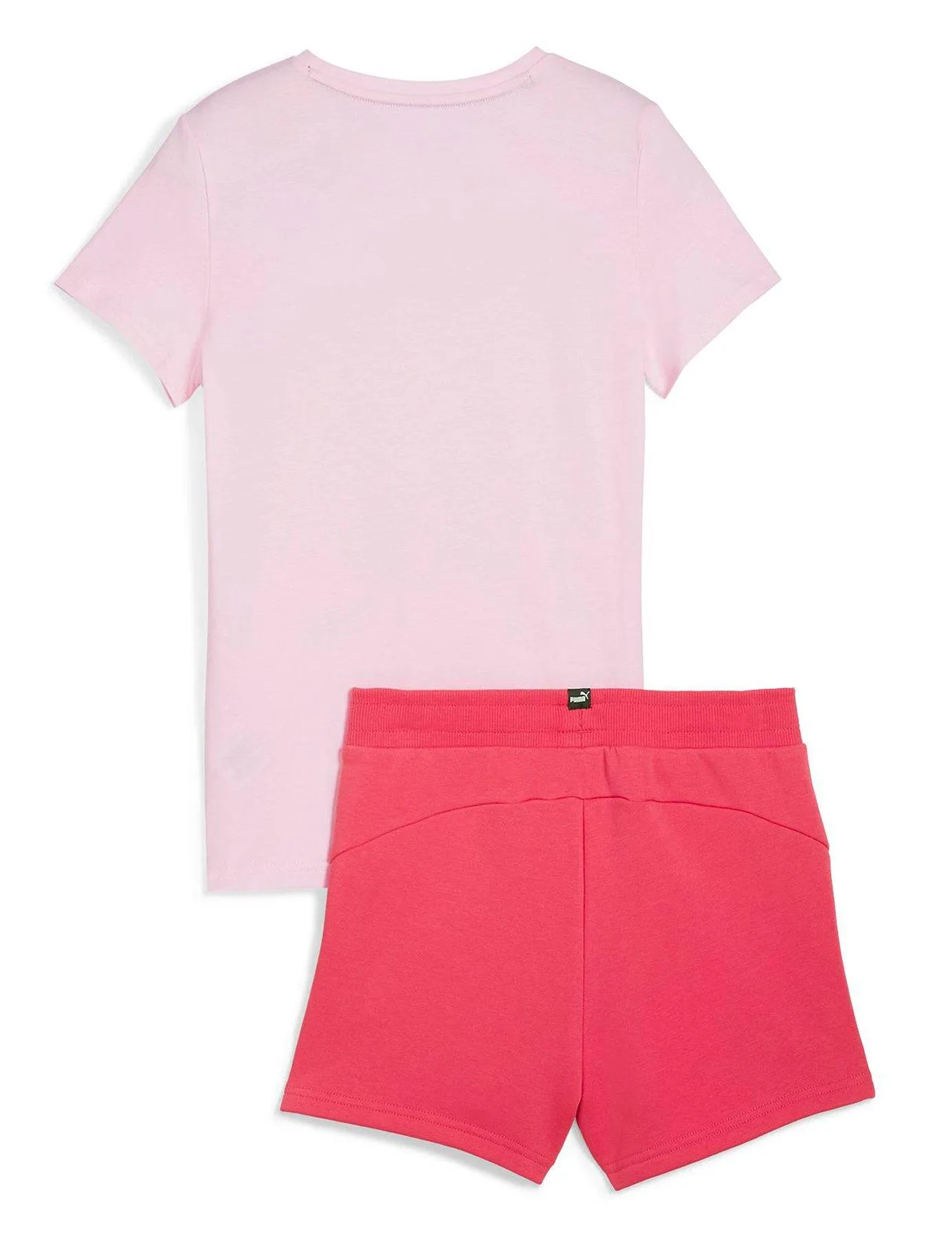 Puma Girls Logo Tee & Shorts Set - Pink